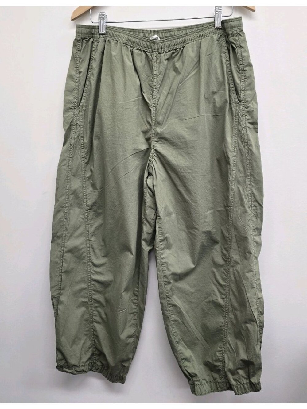 Aerie Balloon Jogger Pants Size L Wide Leg Pull On High Waist Baggy Parachute